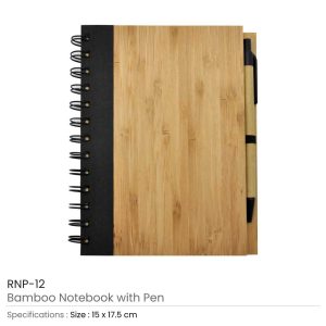 Bamboo Notebook with Pen - Image 4