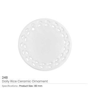 Doily Rice Ceramic Ornaments - Image 3