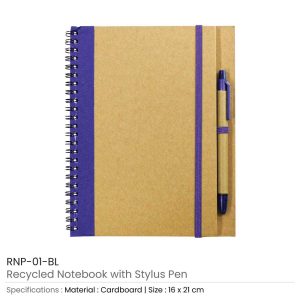 Recycled Notebook with Stylus Pen - Image 6