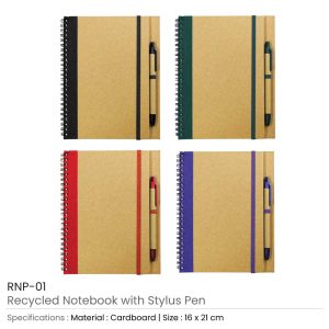 Recycled Notebook with Stylus Pen - Image 4