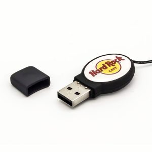 Oval Black Rubberized USB - Image 2
