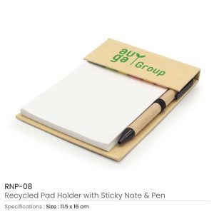 Notepad with Sticky Note and Pen - Image 4
