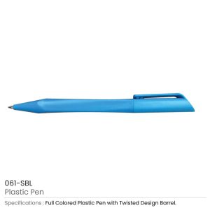 Twisted Design Plastic Pens - Image 5