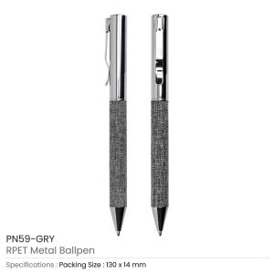 RPET Metal Ball Pens - Image 3