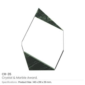 Crystal and Marble Awards in Box - Image 3