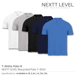 NEXTT LEVEL Recycled Polo T-Shirts - Image 3