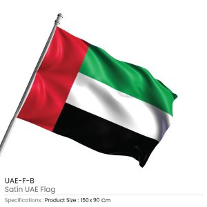 UAE Flags in Satin Material Size 150 x 90 cm - Image 3