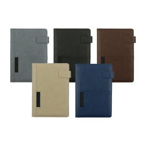 Dorniel A5 PU Notebooks with Front Pocket & Magnetic Flap
