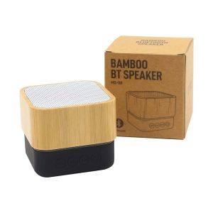 Cube Bamboo Bluetooth Speakers - Image 6