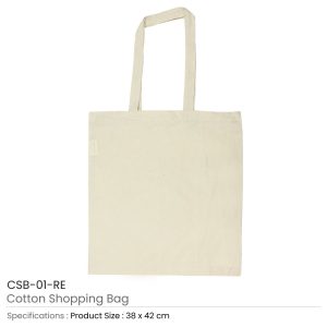 Cotton Shopping Bags with Long Handles - Image 3