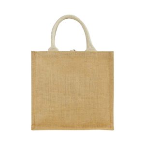Eco-Friendly Jute Bags with Front Cotton Pocket & Button Closure - Image 4