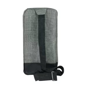 Sling Crossbody Bags in Grey and Black Polyester Material - Image 5