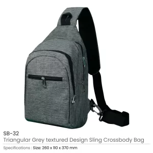 Triangular Sling Crossbody Bags with Headphone Hole - Image 3