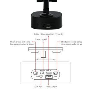 Wireless Fast Charger 15W with BT Speaker and RGB LED Logo - Image 11