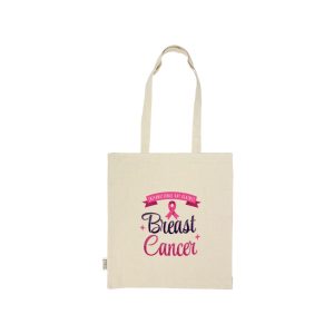 Recycled Cotton Bags with Breast Cancer Awareness Logo