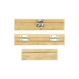 Tool Kit in Bamboo Box with Silver Lock - Image 5