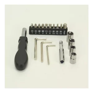 Tool Set in Bamboo Box with Silver Lock - Image 5