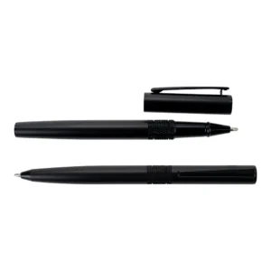 Black Metal Pen Set with Matte Finish in Hardboard Slide to Open Box - Image 5