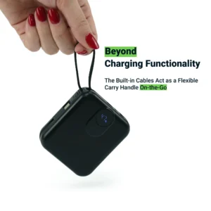 Fast Charging Digital Powerbank 38.5Wh with Built-in Type-C and Lightning Cable, 10000 mAh - Image 7