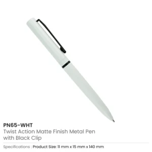 Metal Pens Twist Action Matte Finish and Black Clip - Image 6