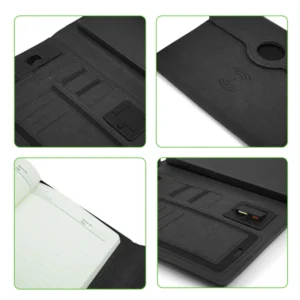 Powerbank Portfolio Notebook, 8000 mAh, with 15W Wireless Charging - Image 4