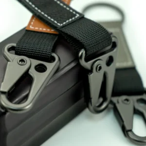 Laserable PU Leather Keychains with Sling Snap Hook - Image 5