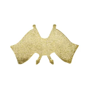 Twin Flag Metal Badges Golden Imprint Your Country Flag - Image 6