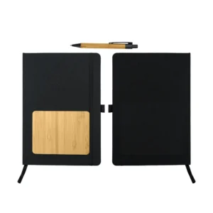 rPET and Bamboo Notebook with Pen Gift Sets - Image 3