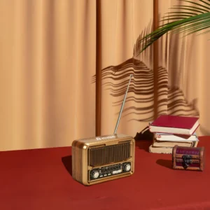 Vintage Design Bluetooth Speaker with Radio and Solar Panel - Image 9