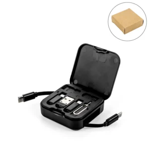 Retractable Charging Cable Set with Bamboo Top – 60W Fast Charging - Image 1