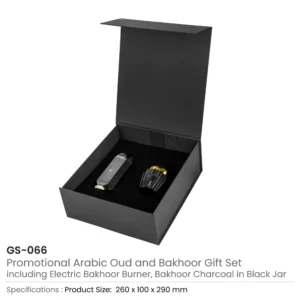 Arabic Oud and Bakhoor Gift Sets in Black Magnetic Closure Gift Box - Image 5