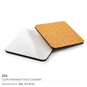 Cork Tea Coasters in Square Shape – 10 cm - Image 4