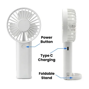 Portable Rechargeable Mini Fan Type C - Image 5
